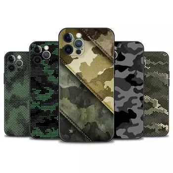 Чехол для мобильного телефона для Iphone 14 14 11 12 Pro Xs Xr Max 8 7 6 Plus 6s 12mini с камуфляжным рисунком в стиле милитари For iPhone 14Pro Max