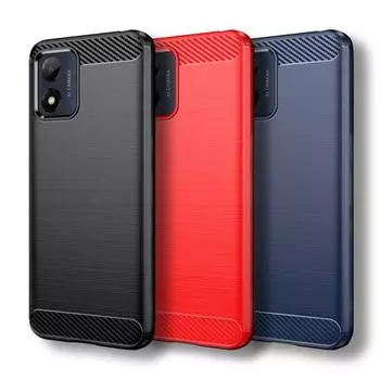 Чехол для Motorola Moto E13 Чехол для Motorola Moto E13 4G Чехол 6,5 дюймов из углеродного волокна Противоударный силиконовый бампер для Motorola Moto E13 For Moto E13 чёрный