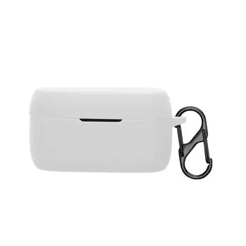 Чехол для наушников kwmobile, совместимый с чехлом Jabra Evolve 2 Buds, беспроводные наушники, силиконовый, защита от падения, белый -