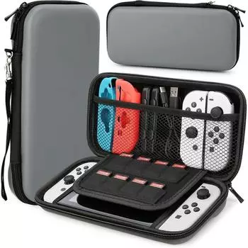 Чехол для Nintendo Switch и Switch OLED Protection Чехол для переноски консоли Nintendo Switch и аксессуаров чёрный