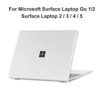Чехол для ноутбука Microsoft Surface Laptop Go 2, чехол 12,4 дюйма, чехол для Surface Laptop 2, 3, 4, 5, 13,5 дюйма, матовый чехол с кристаллами для ПК Surface Go 1 2 3 кристально чистый