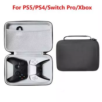 Чехол для переноски двух контроллеров PS5, жесткий чехол из ЭВА для хранения PS5/PS4/Switch Pro/Xbox, противоударный защитный чехол синий