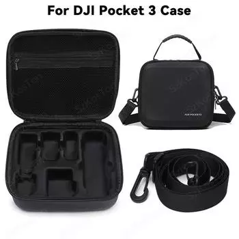 Чехол для переноски камеры DJI Osmo Pocket 3, портативная сумка через плечо, чехол из ПУ для Pocket 3, аксессуары для защиты чёрный