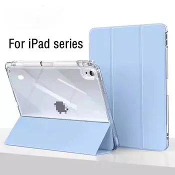 Чехол для планшета Apple iPad 10th 10,9 2022 A2588 A2589 A2591 с гнездом для ручки, подставка для сна, пробуждения, мягкий чехол, прозрачный защитный чехол ipad 10th 10.9 2022 чёрный