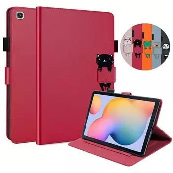 Чехол для планшета Coque Pour Samsung Dock Lite Cute Kawaii Cat Красноокрашенный чехол для планшета Pour Samsung Galaxy Tab Dock Lite Sm-p610 P615 Магнитный чехол чёрный