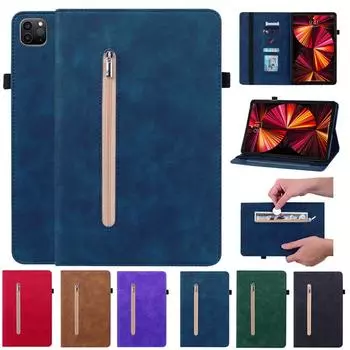 Чехол для планшета для iPad I Pad Air Pro 11 2021 2022 Mini 6 5 4 2, чехол из искусственной кожи, мягкая задняя крышка-бумажник из ТПУ для Funda iPad Air 4 5-го поколения for Ipad Pro 11 2021 чёрный