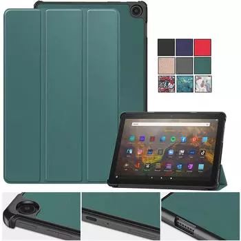 Чехол для планшета Fire HD 10 HD10, чехол 2023 с милым котом и цветочной росписью, жесткий чехол из ПК для Fire HD 10 Tablet 2023, чехол с автоматическим режимом сна/пробуждения for Fire Hd 10 2023 чёрный