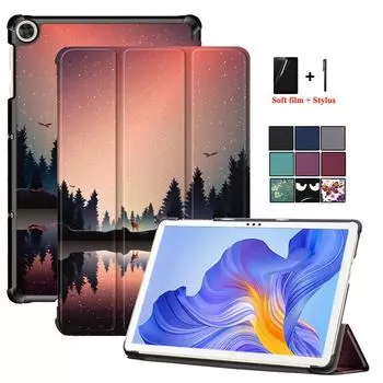 Чехол для планшета Funda Honor Pad X8 Lite 10, 1 дюйм, чехол с откидной подставкой, магнитный корпус для Honor Pad X8 Lite, чехол для Hornor Pad X8, чехол для планшета Honor Pad X8 Lite чёрный