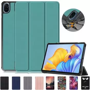 Чехол для планшета Huawei Honor Pad 8, чехол для планшета 2022 HEY-W09, тройная складная подставка из искусственной кожи, магнитная откидная подставка для чехла Honor Pad 8, детский чехол Honor Pad 8 12 Inch чёрный