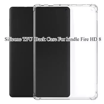 Чехол для планшета Kindle Fire HD 8 2022 12th HD8 Plus, прозрачный силиконовый чехол из ТПУ для Fire HD 8 2020 2017 2018 HD8 2017 прозрачный