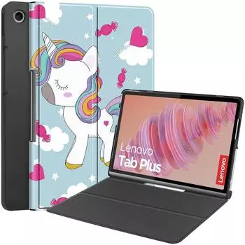 Чехол для планшета Lenovo Tab Plus 2024 11,5 , складной чехол-подставка, жесткий чехол для ПК Lenovo Tab Plus 11,5 TB351FU, чехол для планшета для детей Tab Plus 11.5 2024 чёрный
