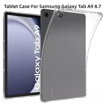 Чехол для планшета Samsung Galaxy Tab A9 8,7 2023 SM-X110 SM-X115 X110 X115 Гибкий мягкий силиконовый чехол противоударный чехол для подушки безопасности Tab A9 X110 X115 прозрачный