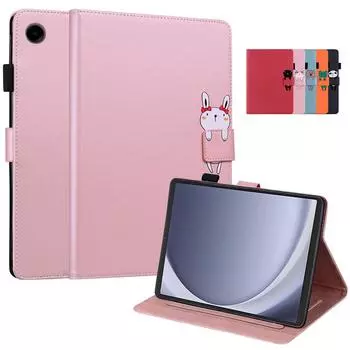 Чехол для планшета Samsung Galaxy Tab A9 Plus, чехол 11 дюймов, милый мультяшный чехол-кошелек, флип-чехол для Galaxy Tab A9 8.7 A9 Plus, детский чехол Tab A9 (8.7 inch) чёрный