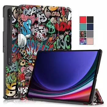 Чехол для планшета Samsung Galaxy Tab S9 S8 Ultra 14 6 дюймов 2023, модный окрашенный жесткий чехол из ПК, чехол-книжка для планшета Tab S9 S8 Ultra Case S9 Ultra (14.6 Inch) чёрный