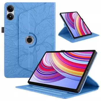 Чехол для планшета Xiaomi Poco Pad Tablet 2024 Защитный чехол из искусственной кожи с поворотом на 360 градусов Чехол-подставка для Xiaomi Redmi Pad Pro 12.1 Чехол Poco Pad 12.1 чёрный