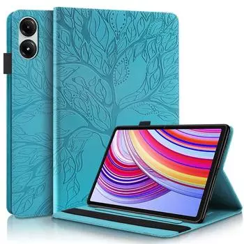 Чехол для планшета Xiaomi Redmi Pad Pro Poco Pad 12.1 с принтом дерева, чехол-подставка для кошелька, чехол для планшета POCO Pad 2024 Poco Pad 12.1 чёрный