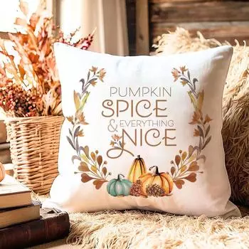 Чехол для подушки Farmhouse Pumpkin spice Подушка Fall Print Art Наволочка Pumpkin Art Подушка для домашнего декора
