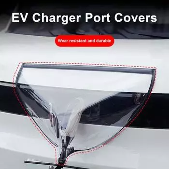 Чехол для порта зарядного устройства EV, магнитные прозрачные защитные чехлы для зарядки электромобиля розовый