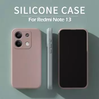Чехол для Redmi Note 13 Note13 Pro, квадратный жидкий силиконовый мягкий чехол для Xiaomi Redmi Note 13 Note13 Pro Plus 5G Note13Pro, чехол для телефона RedmiNote13 Pro Plus чёрный