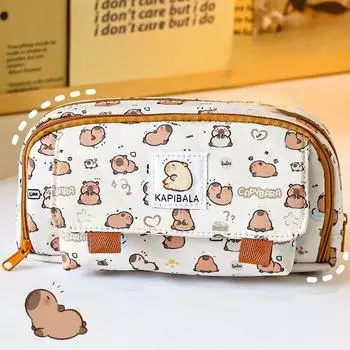 Чехол для ручек Piglet Printing с большой вместимостью, сумка-органайзер для хранения канцелярских принадлежностей, сумка-органайзер
