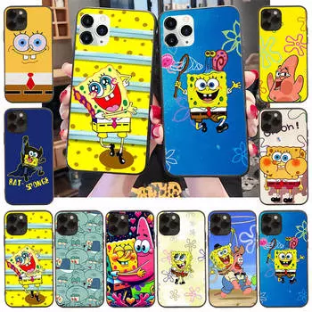Чехол для Samsung A04 A14 A23 A34 A54 M23 M33 M52 M53 Realme 10 9 C30S C35 C55 VIVO Y02S Y21 Y51 X80 Pro Прозрачный чехол SI44 Мультфильм Губка Боб Samsung S21 кожа буйвола