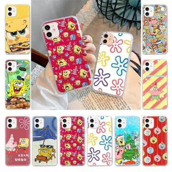Чехол для Samsung A04 A14 A23 A34 A54 M23 M33 M52 M53 Realme 10 9 C30S C35 C55 VIVO Y02S Y21 Y51 X80 Pro Прозрачный чехол SI40 Милый Спанч Боб Samsung A23 верблюд