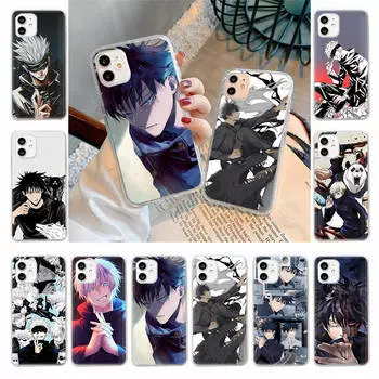 Чехол для Samsung A04 A14 A23 A34 A54 M23 M33 M52 M53 Realme 10 9 C30S C35 C55 VIVO Y02S Y21 Y51 X80 Pro Прозрачный чехол WI68 Jujutsu Kaisen Anime Realme Narzo 50 5g серый