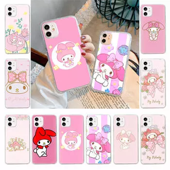 Чехол для Samsung A04 A14 A23 A34 A54 M23 M33 M52 M53 Realme 10 9 C30S C35 C55 VIVO Y02S Y21 Y51 X80 Pro Прозрачный чехол LI27 Cute My Melody Samsung M23 5G серый