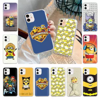 Чехол для Samsung A04 A14 A23 A34 A54 M23 M33 M52 M53 Realme 10 9 C30S C35 C55 VIVO Y02S Y21 Y51 X80 Pro Прозрачный чехол MI32 Милые миньоны VIVO Y20 олений