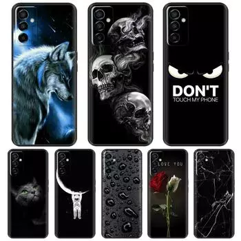 Чехол для Samsung F13, защитный чехол с милым рисунком, черная задняя часть, защитный чехол для мобильного телефона Samsung Galaxy F13 Sm-E135f F 13, бампер For Galaxy F13