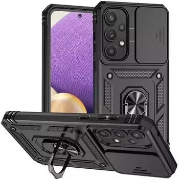 Чехол для Samsung Galaxy A06 A16 A15 A35 A55, защитный чехол с кольцом-держателем, противоударный чехол для Galaxy A14 A24 A54 A34, защитная крышка объектива For Galaxy A24 5G зелёный