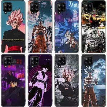 Чехол для Samsung Galaxy A12 A02S A22 A32 A52 A72 A71 A51 A41 A31 A21 A11 A50 A70 A10S A20S с изображением японского аниме Son Goku, черный, мягкий чехол Samsung A02