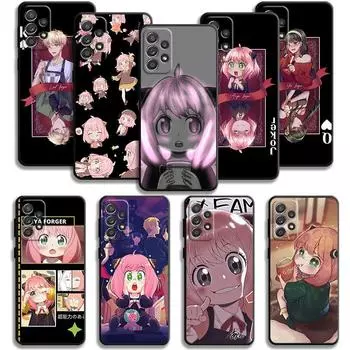 Чехол для Samsung Galaxy A14 A73 A53 A71 A51 A31 A33 A22 A12 A21s A13 A32 A52s A72 A52 A23 Spy X Family Anya Bright Hair Loid Yor Samsung A73 5G