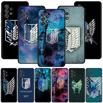 Чехол для Samsung Galaxy A51 A71 A41 A31 A11 A01 A72 A52 A42 A32 A22 A21s A02s A12 A02, силиконовый чехол, значок «Атака Титанов» For Samsung A72 4G