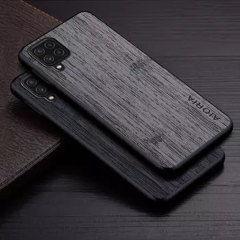 Чехол для Samsung Galaxy M53 M33 M23 M52 M32 M51 M31 M31S M12 5G, кожаный чехол с узором из бамбука, роскошный чехол, чехол M32 5G (6.5 inch) кофейный