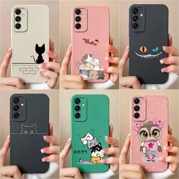 Чехол для Samsung Galaxy M55 A16 A06 5G S24 FE M35 C55 M 35 A 16 с милым рисунком совы, защитный матовый силиконовый мягкий чехол для телефона с защитой от падения Samsung M55 5G