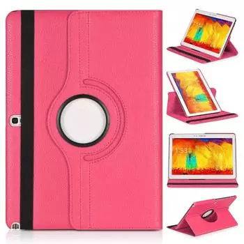 Чехол для Samsung Galaxy Note 10,1 дюйма 2014 Vision SM-P600, вращающийся на 360 градусов флип-чехол из искусственной кожи, чехлы для планшетов Note 10,1 P600 Note 10.1 SM-P600 красный