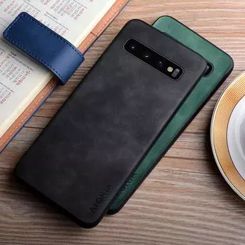 Чехол для Samsung Galaxy S10 Plus Lite S10e, шелковистый кожаный чехол с защитой от отпечатков пальцев для samsung s10 4g 5g, чехол Funda S10 Plus темно серый