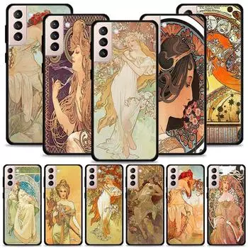 Чехол для Samsung Galaxy S21 S20 S10 S9 S8 Plus Ultra 5g S10lite S10e S7edge S20 S21 Fe, художественный постер, Альфонс Муха, тонкий For Samsung S7