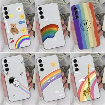 Чехол для Samsung Galaxy S23 + Ultra S20 S21 S22 + S6 S7 Edge + Модный противоударный прозрачный мягкий силиконовый Радужный чехол для телефона для Samsung Coque Bumper Samsung J1 2016