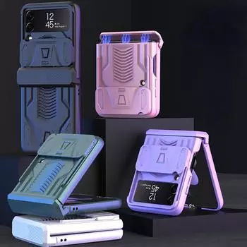 Чехол для Samsung Galaxy Z Flip 3 с магнитными петлями, чехол для задней панели, защитный чехол для камеры, жесткий чехол для Galaxy Z Flip 3 for Galaxy Z Flip 3 зелёный