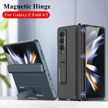 Чехол для Samsung Galaxy Z Fold 4 3 2, магнитный адсорбционный шарнир, держатель для ручки, защитный чехол для телефона, подставка, жесткий пластиковый чехол Case Only(NO S Pen)