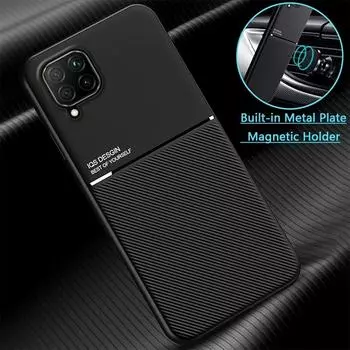 Чехол для Samsung M32 6,4 дюйма, противоударный чехол для телефона с магнитным держателем и бампером для Samsung Galaxy M32 Sm-M325f, мягкая силиконовая задняя крышка For Galaxy M32 5G чёрный
