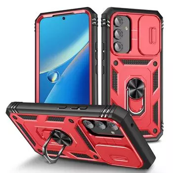 Чехол для Samsung S24 S23 S22 S21 FE Ultra Plus A54 A34 A14 A53 5G FE Heavy Duty с камерой, вращающейся на 360 градусов крышкой-подставкой Samsung F12 4G 5G