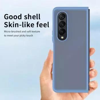 Чехол для Samsung Z Fold 4, ультратонкий складной чехол, приятный для кожи, для Galaxy Z Fold 4 Fold4, противоударный полупрозрачный мягкий чехол Z Fold 4 фиолетовый