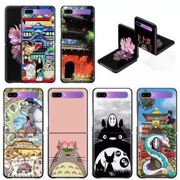 Чехол для смартфона Studio Ghibli Spirited Totoro для Samsung Galaxy Z Flip 3 5g, чехлы на заднюю панель для ПК, твердый чехол, чехол For Samsung Z Flip