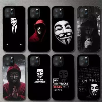 Чехол для телефона «Анонимный хакер» для Iphone 11 12 Mini 13 14 Pro Xs Max X 8 7 6s Plus 5 Se Xr Shell iPhone7