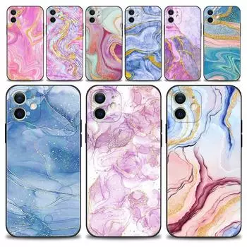 Чехол для телефона Apple Iphone 14 13 12 11 Pro Max 13mini Xs Max Xr X 7 8 6 6s Plus Shell Beauty Marble Gold Texture Quicksan For iPhone 6 6S Plus
