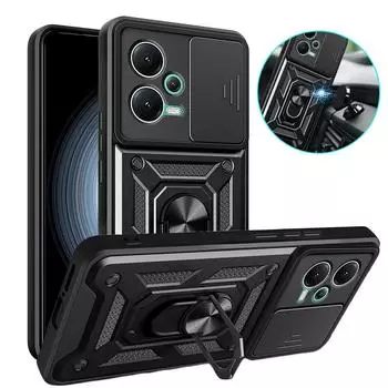 Чехол для телефона Armor для Redmi Note 12 Pro Plus Turbo 13 K70 A3 13C 12S 4G 5G Slide, защита объектива камеры, автомобильный держатель, подставка, чехол Redmi Note12 4G