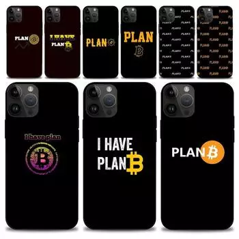 Чехол для телефона Bitcoin Plan B для iPhone15 14 13 12 11 Pro Max Mini X 7 8, мягкий чехол iPhoneX